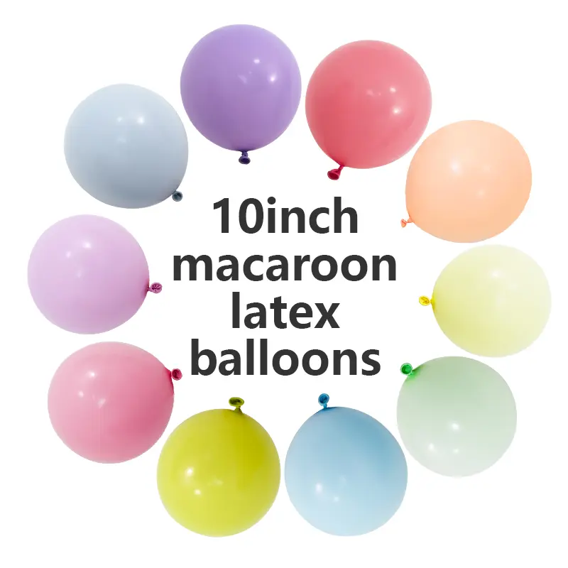 10 tommer macaron latex balloner
