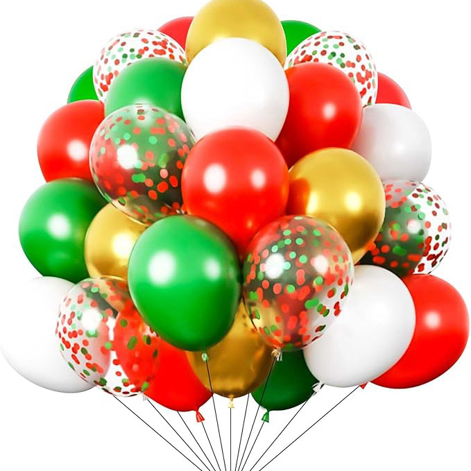 12 tommer blandet farve juleballon sæt