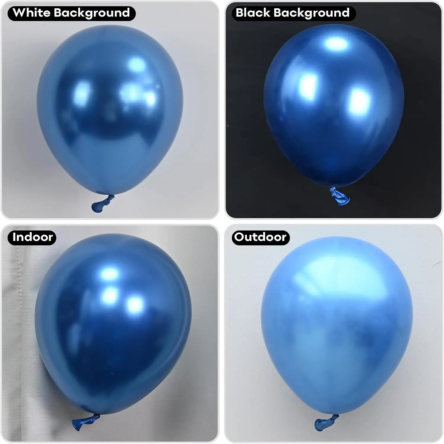 Metalliske blå balloner