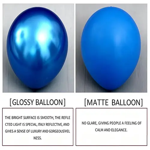 Mat vs blank latex balloner