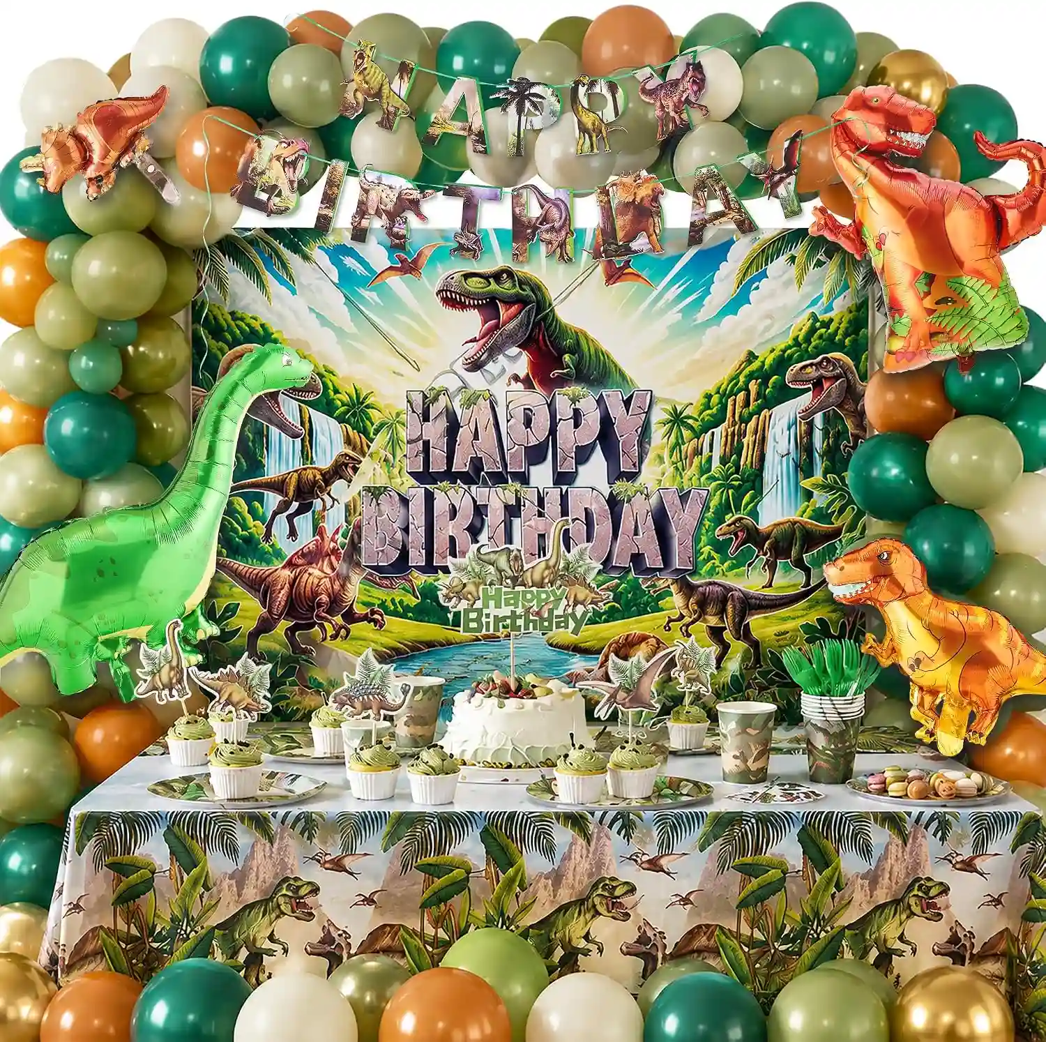 Dinosaur fødselsdag ballon dekorationer