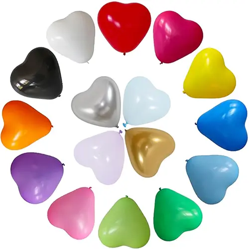 Hjerteformede latex balloner