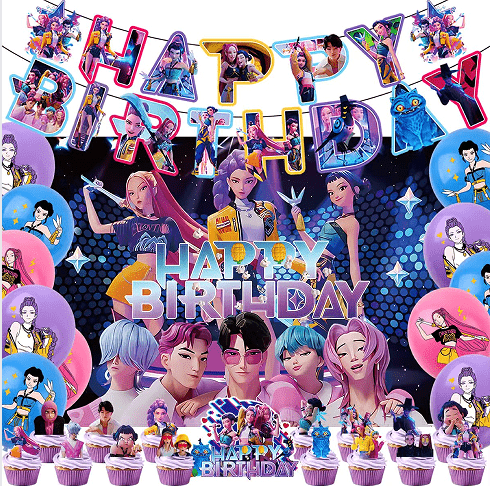 K-POP Demon Hunters Party dekorationssæt