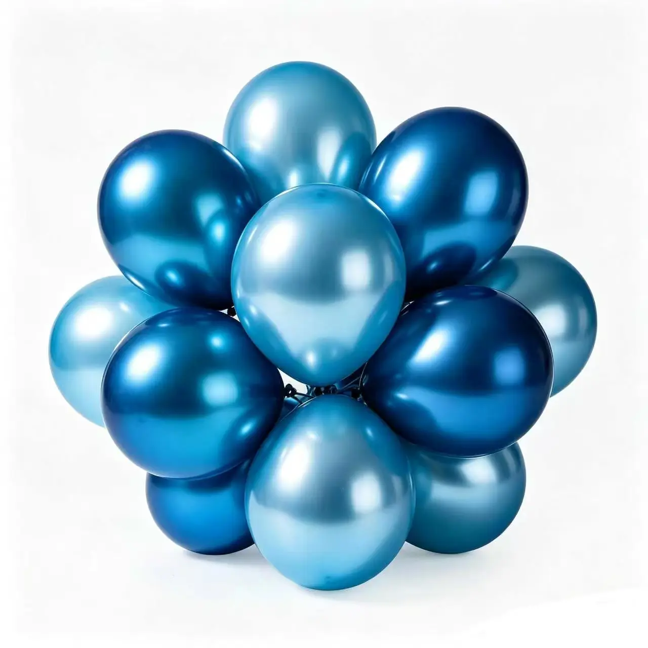 Metalliske blå balloner