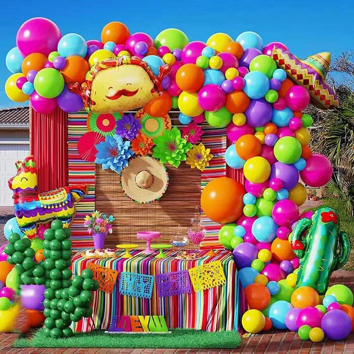 Mexicansk Fiesta Balloon Arch Garland Kit