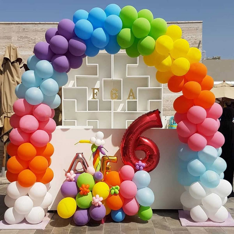 Regnbue ballon guirlande