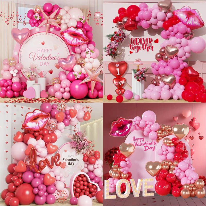 Valentine Day Balloon Garland Set