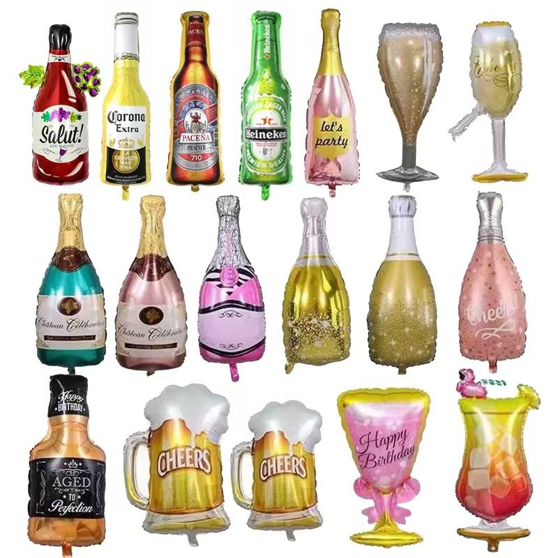 Vinflaske folieballoner
